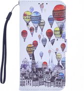 LuxeBass Boekhoesje met print geschikt voor Motorola Moto G10 - Air Balloon - telefoonhoes - gsm hoes - telefoonhoesjes