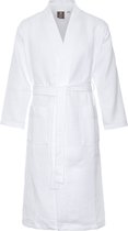 Wafel badjas voor sauna -  wit badjas uniesex - biologisch katoen - XXL - wafel badjas wit