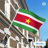 Vlag Suriname 100x150cm - Glanspoly