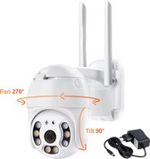 Techage Beveiligingscamera PTZ 5MP  - Buiten Camera - Pan/Tilt/Zoom - HD - Waterdicht - 360° Kijkhoek