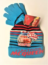 Cars Set Muts en Handschoenen Lightning McQueen - kado jongen 3 - 4 - 5 - 6 jaar-