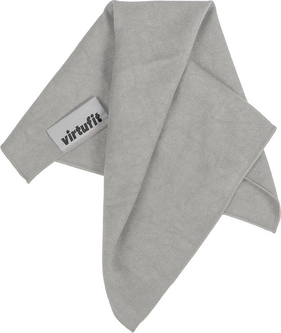 VirtuFit Premium Yoga Handdoek - Absorberend - Microvezel - 76 x 51 cm - Natural Grey