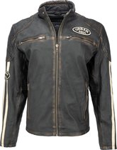 Urban 5884® - Vincent - Blouson moto homme - Protection amovible - Zwart` - Cuir de chèvre - Taille M