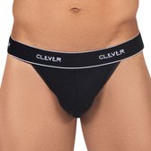 Clever Moda - Loyalty Slip Zwart - Maat M - Heren ondergoed - Tanga voor mannen