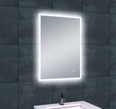 Klea Quadro Dimbare Condensvrije Spiegel Met LED Verlichting En Verwarming 70x50x0,5cm