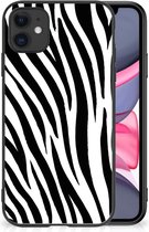 Smartphone Hoesje Geschikt voor iPhone 11 Trendy Telefoonhoesjes met Zwarte rand Zebra