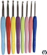 Haaknaalden | Set van 8 stuks | Soft Grip | Ergonomisch Design | 2.5mm – 6mm  | Diverse Kleuren | Haaknaald | Hobby | Haken | Opvallend | Meerdere Haakstijlen | TheOldOmen |