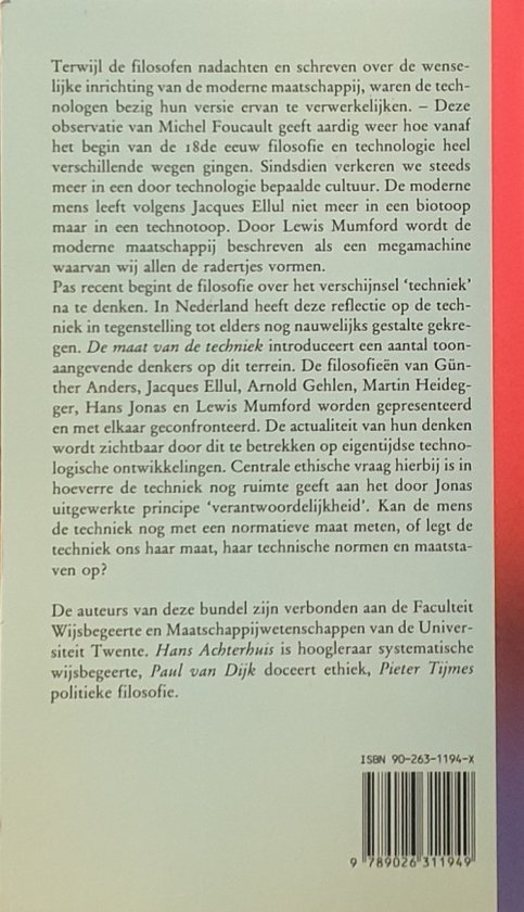 Achterkant van een boek met Nederlandse tekst, ISBN en barcode.