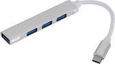 MMOBIEL Ultra-dunne 4 poort USB Type-C naar USB 3.0 Data Hub voor Laptop / Macbook