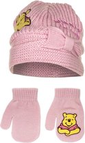 Disney - Gebreide Winterset - Winnie de Pooh - Roze - Maat 62