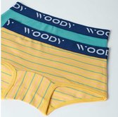 Woody boxer meisjes - streep - geel -221-1-SHD-Z/075- maat 164