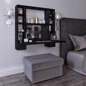 Beckenbau - Make Up Tafel - Inklapbaar - Make Up Tafel met Spiegel - 90x40x90 - Zwart Nero