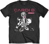 Cardi B Heren Tshirt -XL- Transmission Zwart