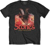 The Rolling Stones Heren Tshirt -L- GHS With Logo Zwart