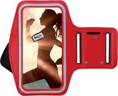 Hoesje Motorola Moto E20 - Sportband Hoesje - Sport Armband Case Hardloopband Rood