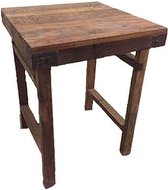 Bartafel  - stoere tafel - 90x90 cm  - oud hout  -  H105cm
