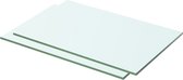 Decoways - Schappen 2 stuks 50x25 cm glas transparant