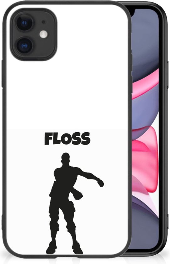 compact Direct Oorzaak Telefoontas iPhone 11 Smartphone Hoesje met Zwarte rand Floss Fortnite |  bol.com