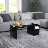 Decoways - Salontafel 90x45x35 cm spaanplaat zwart