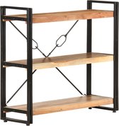 Decoways - Boekenkast met 3 schappen 90x30x80 cm massief acaciahout