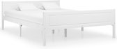 Decoways - Bedframe massief grenenhout wit 120x200 cm