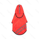 Double Striped Hooded regenjas L25Cm rood