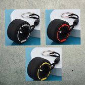 Pirelli - formule 1 -  rood, geel en wit met velg - sleutelhanger - set van 3