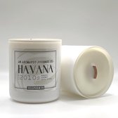 TELEPOURTH - HAVANA geurkaars & Jaren 10 afspeellijst - Kokos | Cacaoboter | Passievrucht | Papaya - Tot wel 50 Branduren (220 gram soja was)