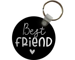 Sleutelhanger - Best friend - Quotes - Spreuken - Plastic - Rond - Uitdeelcadeautjes