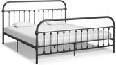 Decoways - Bedframe metaal grijs 180x200 cm