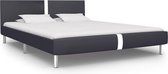 Decoways - Bedframe kunstleer zwart 160x200 cm
