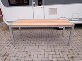 Houten Tuintafel - Afmetingen: 180 x 80 x 76 cm - Hardhout Verzinkt Staal - Buitentafel - Terrastafel