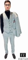 heren pak - Casual Effen Gekleurd -  kostuum mannen - Driedelige casual - 3 delig Suit - 3 delig pak - mannen pak - Maat XS - XXL