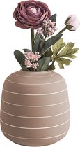 Lucy’s Living Luxe Vaas LUEGO Oranje – ø 16 cm – hotel chique - binnen ––– accessoires – tuin – decoratie – bloemen – mat – glans – industrieel - droogbloemen