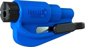 ResQMe Veiligheidshamer Blauw – Inclusief zonneklep clip - Sleutelhanger - Origineel- Lifehammer - Noodhamer - Reddingshamer - Gordelsnijder – Auto hamer