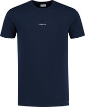 Purewhite -  Heren Regular Fit  Essential T-shirt  - Blauw - Maat M