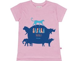 Smitten Organic - 'Safari Big Five Guide' Roos T-shirt met korte mouwen