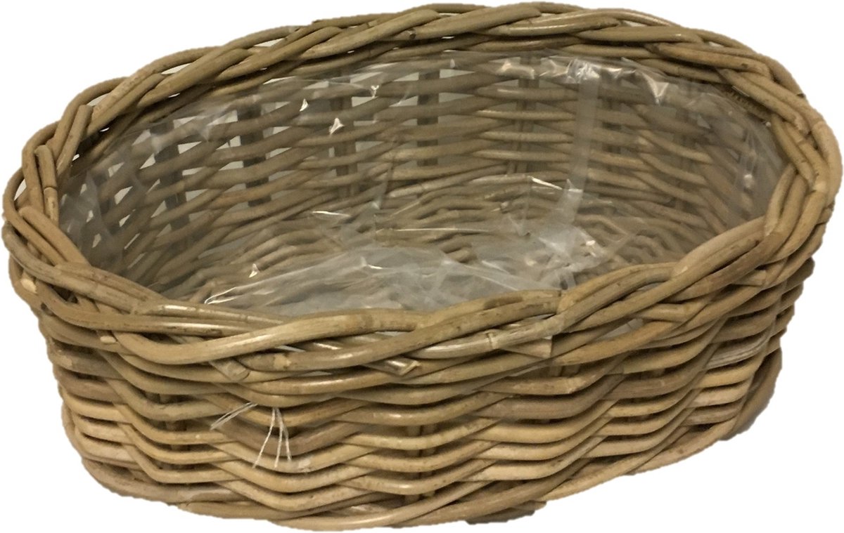 Mand Pot ovaal l44b32h15cm Van der Leeden