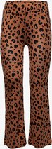 TwoDay meisjes flared broek met luipaardprint - Bruin - Maat 110/116