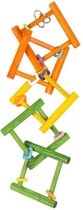 Duvoplus - Speelgoed - Speelgoed - Kleurrijk Houten Vogelladder 50x12cm