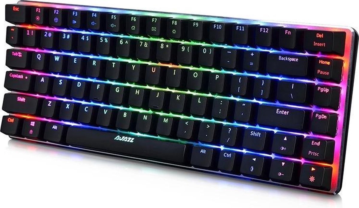 Ajazz Nacodex AK33 | Mechanisch Gaming Toetsenbord | RGB Verlichting | 82 Toets | Zwart