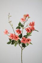 Kunstbloem - wilde roos - topkwaliteit decoratie - 2 stuks - zijden bloem - creme - 69 cm hoog