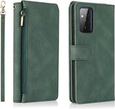 Book Case Samsung Galaxy A72 | Hoogwaardig PU Leren Telefoonhoesje | Pasjeshouder | Groen