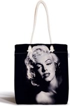 Schoudertas dames met rits - Marilyn Monroe - Canvas 45x50 - Strandtas - Shopper tas - Dames tassen - Zomer - Hobby