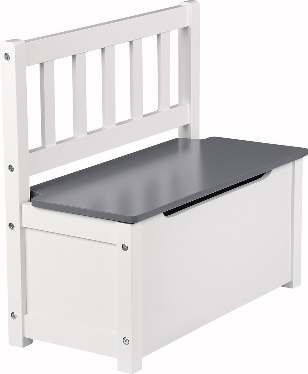 Kamyra® 2 In 1 Opbergbank Kinderen - Kinderzetel Met Opbergbox - Kinderkamer - Kinderbank Opbergkist - Speelgoed - 58x26x53 cm