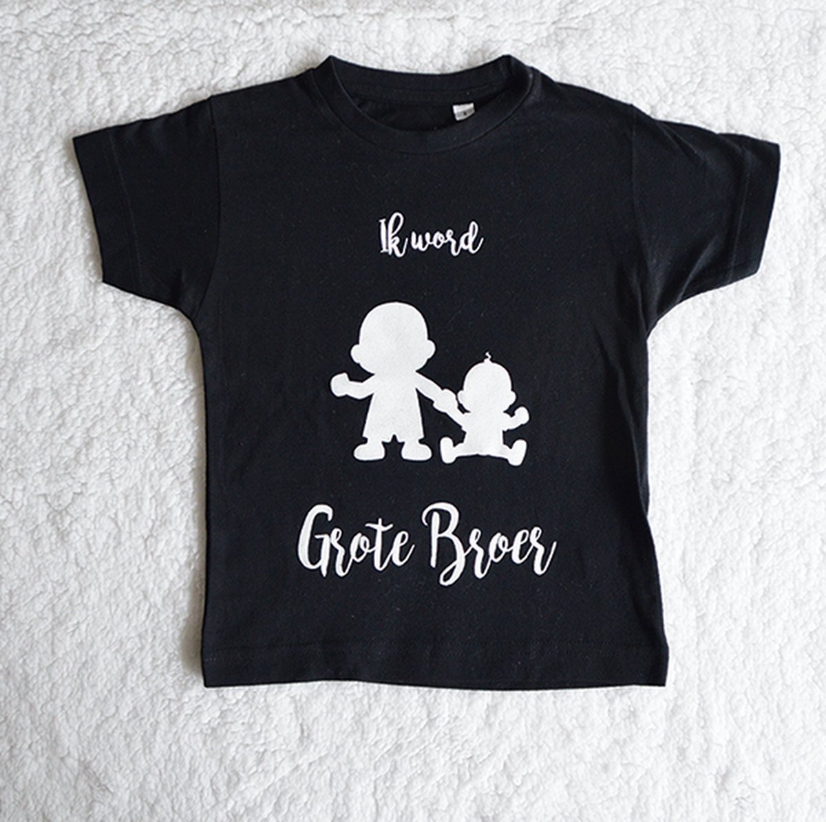 Ik word grote broer | zwangerschapsaankondiging | T-shirt Zwart (maat 86-92)