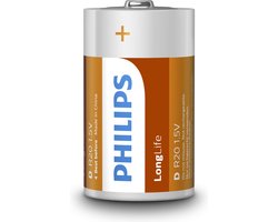 Philips R20L2B - D batterij - 2 stuks