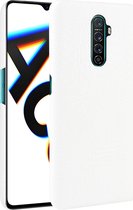 Realme X2 Pro Hoesje - Mobigear - Croco Serie - Hard Kunststof Backcover - Wit - Hoesje Geschikt Voor Realme X2 Pro