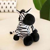 DW4Trading Knuffel Zebra - Dierenknuffels - Knuffelbeesten - Pluche Speelgoed - 30 cm - Zwart/wit