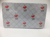 Kesper 31260 Ontbijtplankjes, set van 2, I Love You, Melamine